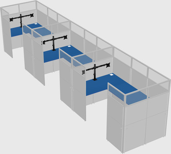 U-shaped cubicle