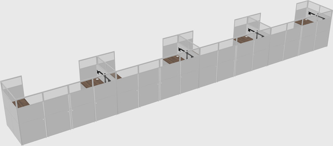 U-shaped cubicle