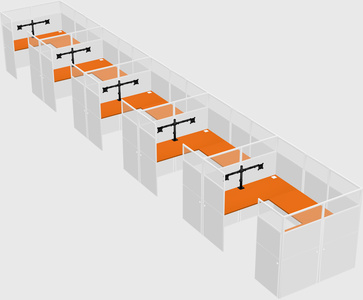 U-shaped cubicle