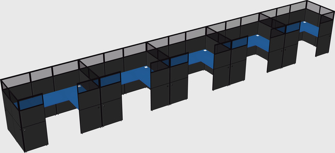 U-shaped cubicle