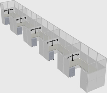 U-shaped cubicle