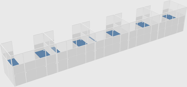 U-shaped cubicle