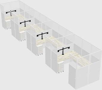 U-shaped cubicle