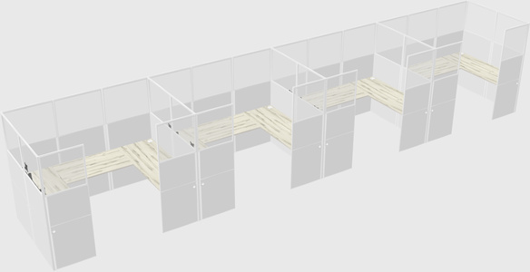 U-shaped cubicle