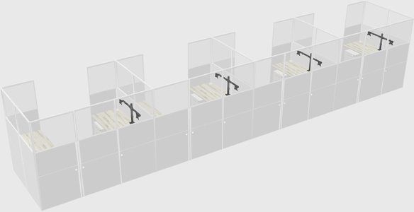 U-shaped cubicle