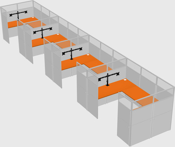 U-shaped cubicle