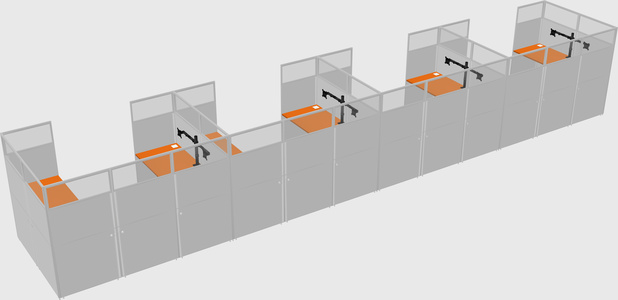 U-shaped cubicle