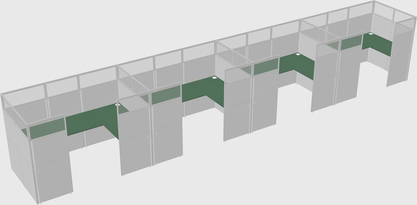 U-shaped cubicle