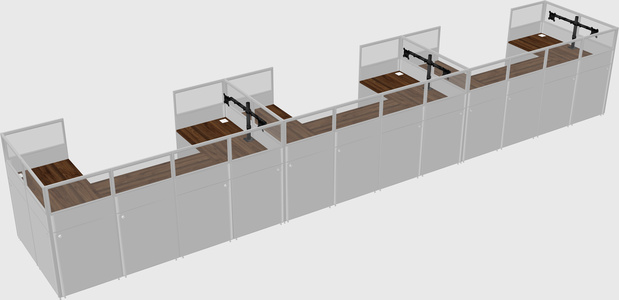 U-shaped cubicle