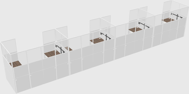 U-shaped cubicle