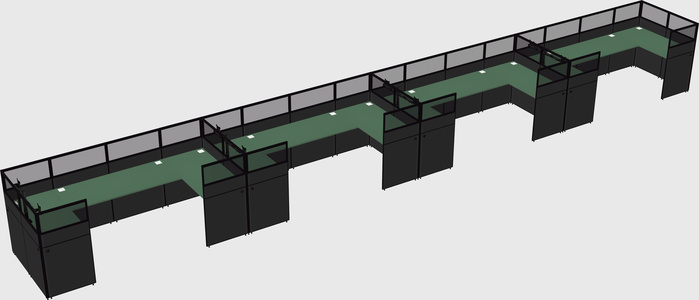 U-shaped cubicle