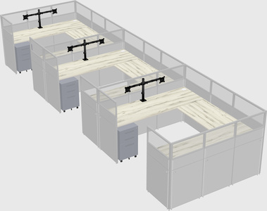 U-shaped cubicle