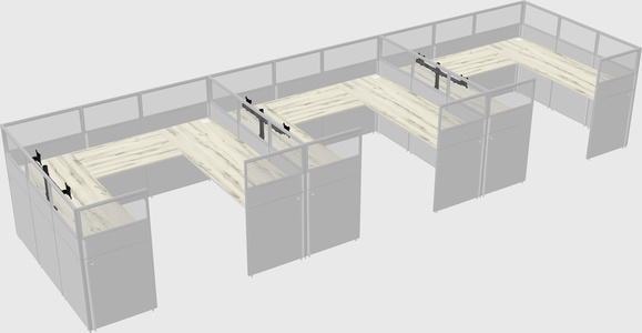 U-shaped cubicle