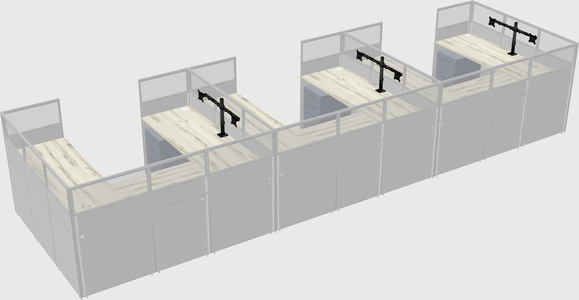 U-shaped cubicle