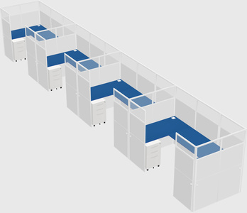 U-shaped cubicle
