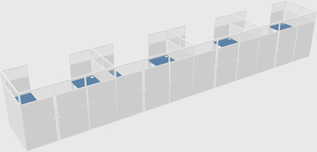 U-shaped cubicle