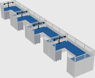 U-shaped cubicle