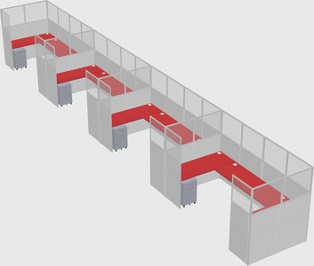 U-shaped cubicle