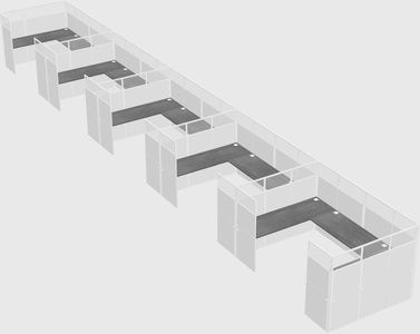 U-shaped cubicle