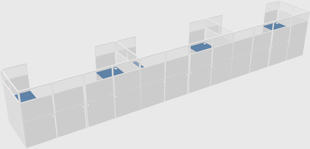 U-shaped cubicle