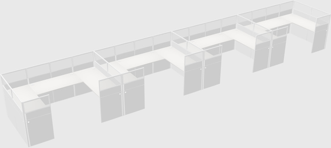 U-shaped cubicle
