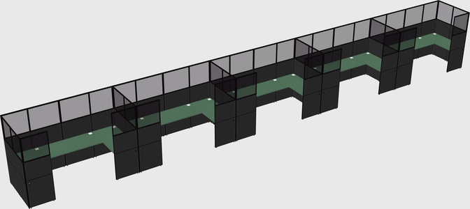 U-shaped cubicle