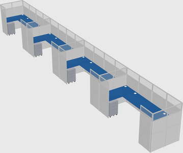 U-shaped cubicle