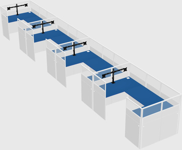U-shaped cubicle