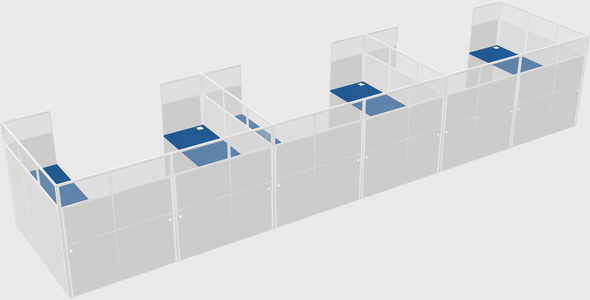 U-shaped cubicle