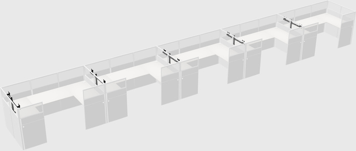 U-shaped cubicle