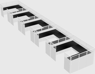 U-shaped cubicle