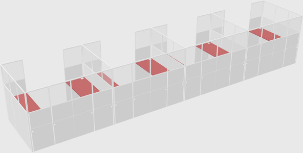 U-shaped cubicle