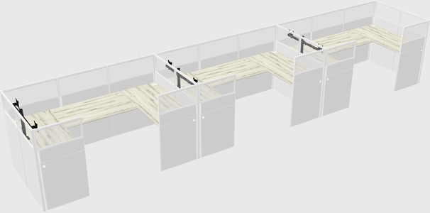 Cabine en u