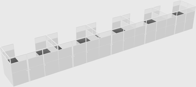 U-shaped cubicle