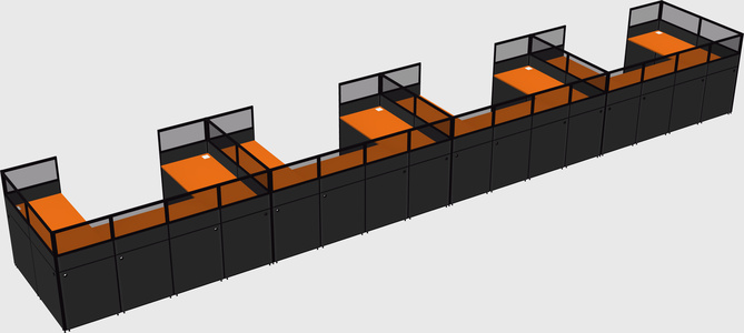 Cabine en u