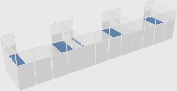 U-shaped cubicle