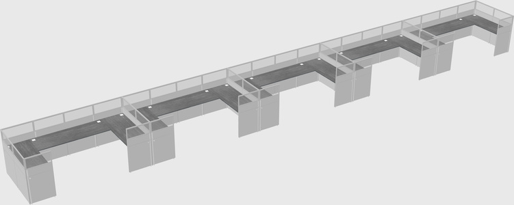 U-shaped cubicle