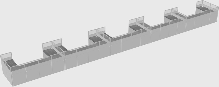 U-shaped cubicle