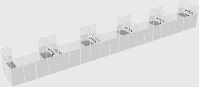U-shaped cubicle