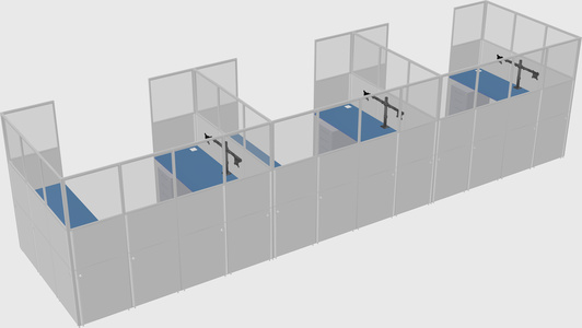 U-shaped cubicle