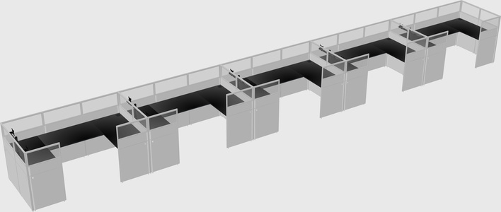 U-shaped cubicle