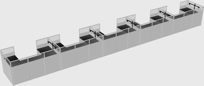 U-shaped cubicle
