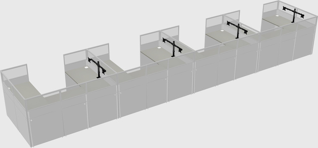 U-shaped cubicle