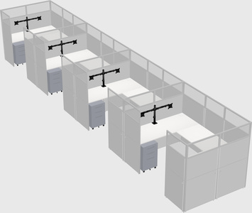 U-shaped cubicle