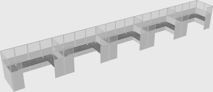 U-shaped cubicle