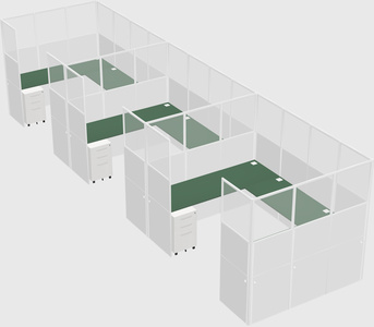 U-shaped cubicle