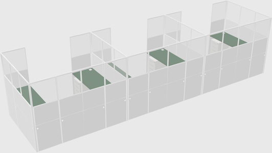 U-shaped cubicle