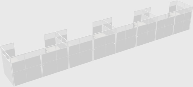 U-shaped cubicle