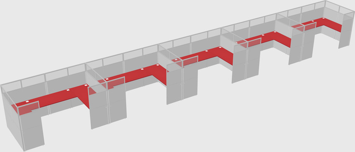 U-shaped cubicle