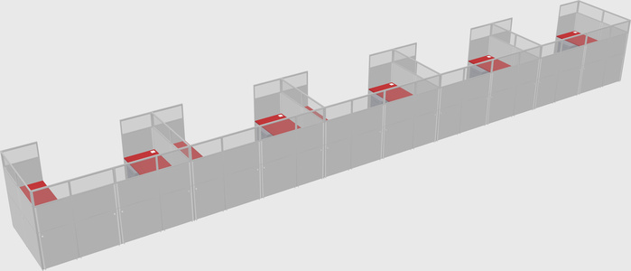 U-shaped cubicle